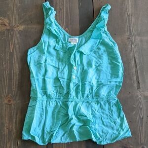 Kirra summer flowy tank top sea green large